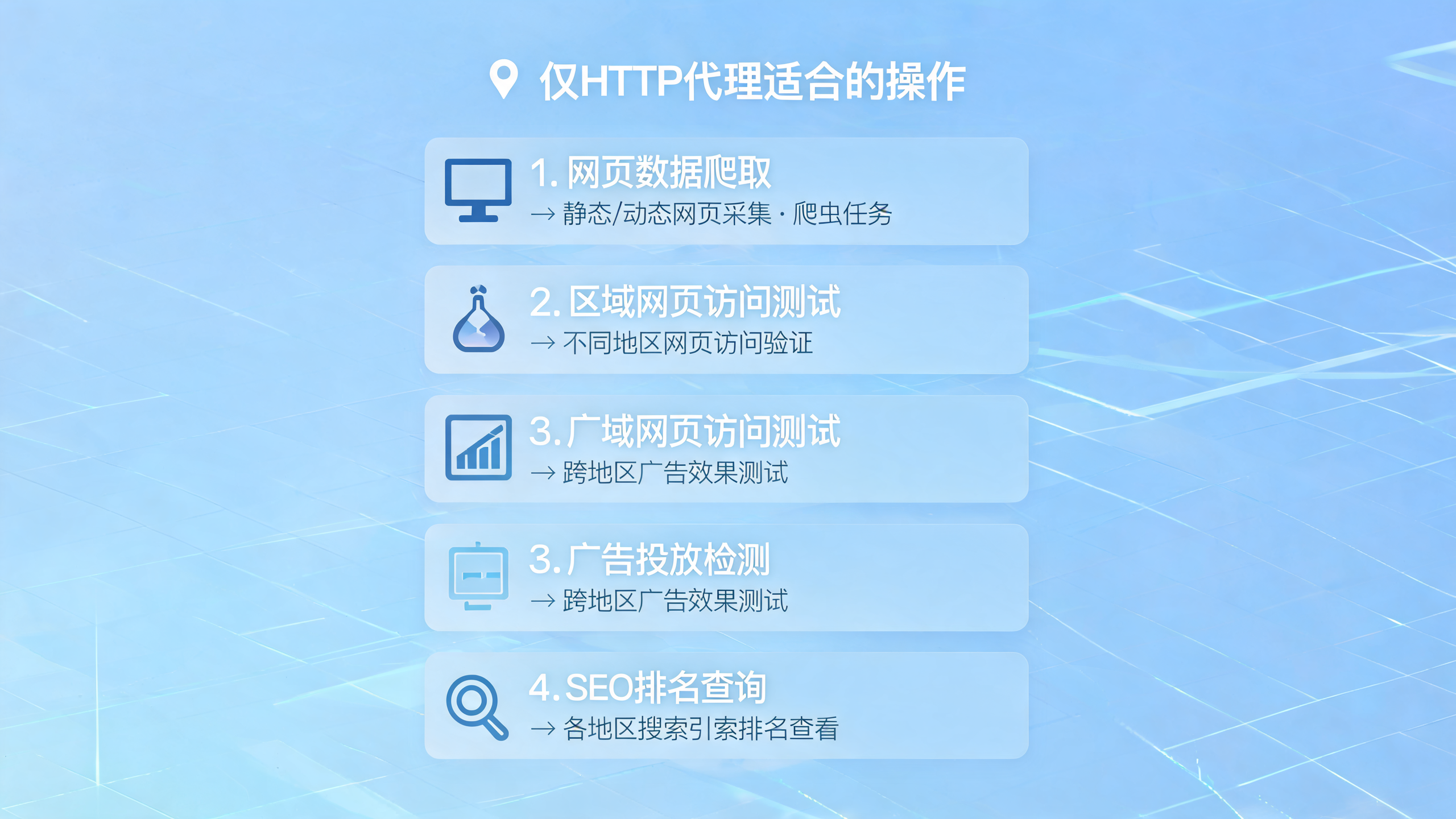 只支持http的代理IP适合哪些操作？ 